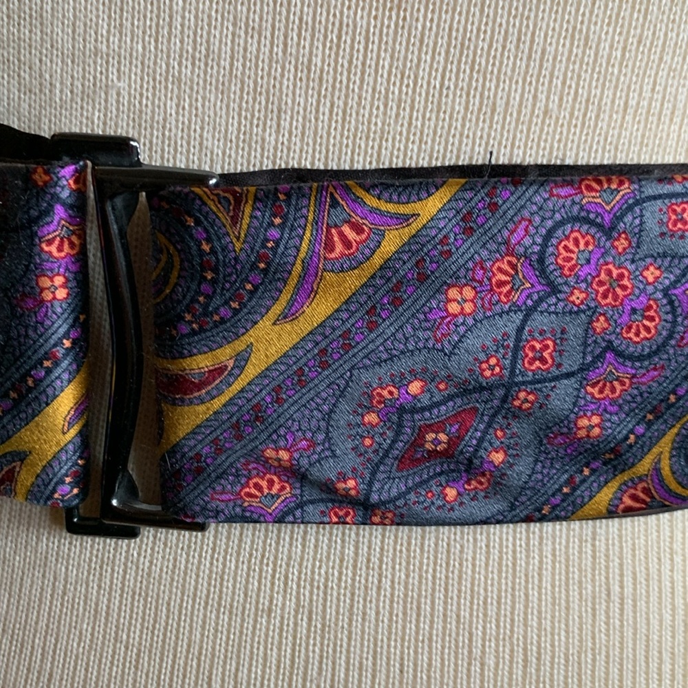 PIERRE CARDIN PAISLEY PLEATED CUMMERBUND,PROM,PARTY,GALA,BLACK TIE,COCKT… - Picture 5 of 12